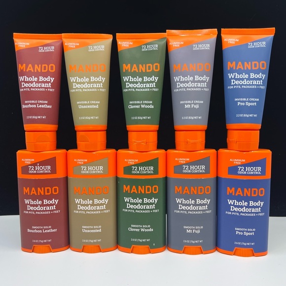 Lume & Mando Cream Deodorant Tube & Solid Stick Deodorant Matching Scent Choose - Picture 2 of 7